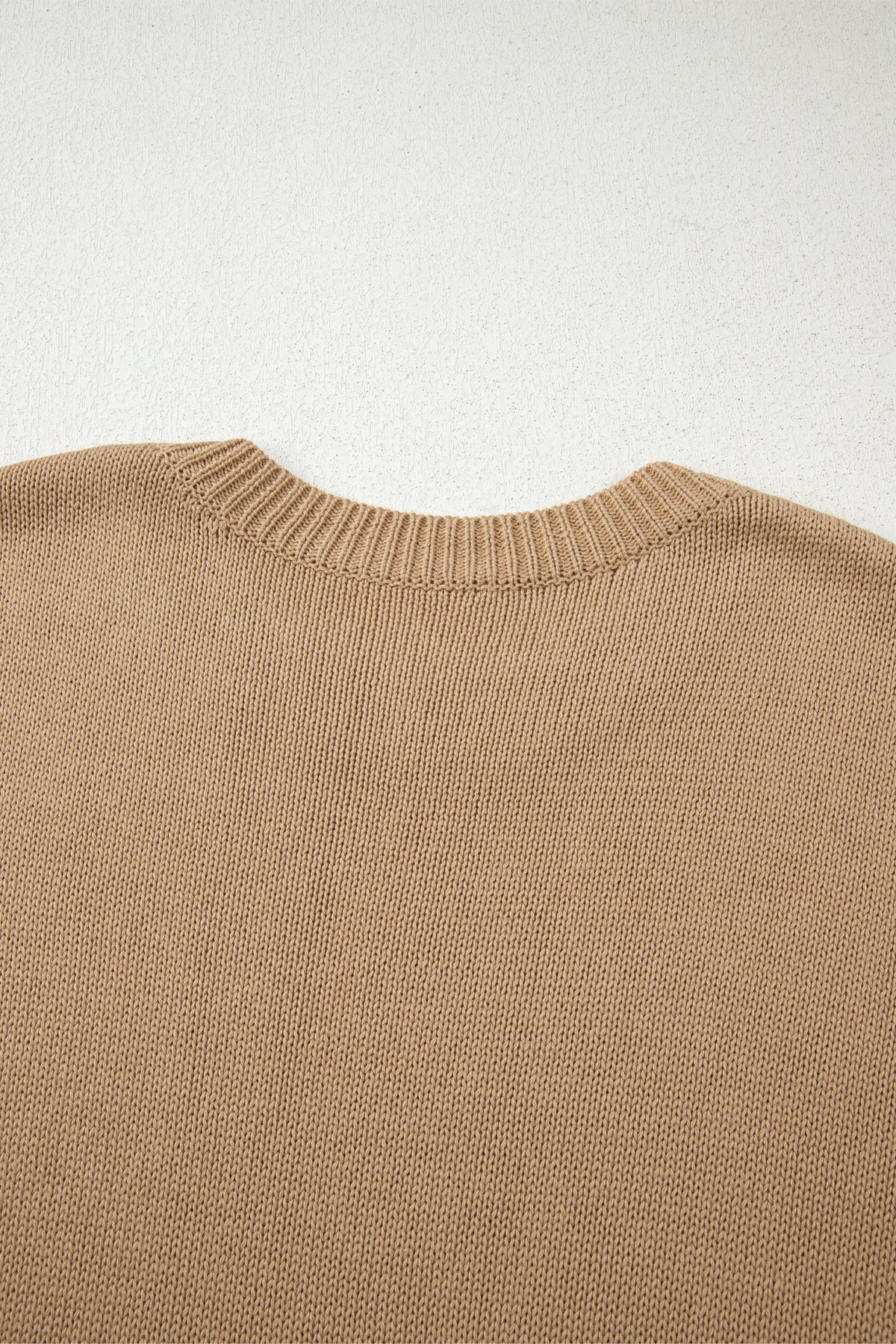 Pale Khaki Exposed Seam Drop Shoulder Oversize Sweater Mini Dress