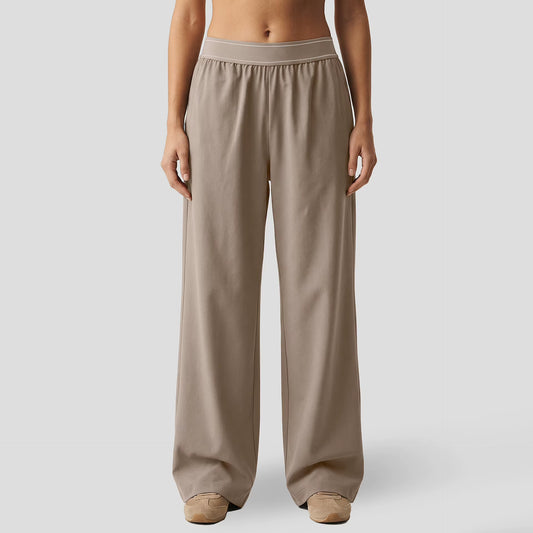 Women Summer Loose Wide Leg Sweatpants Breathable Casual Sport Trousers High Waist Drawstring Workout Lounge Pants with Pockets